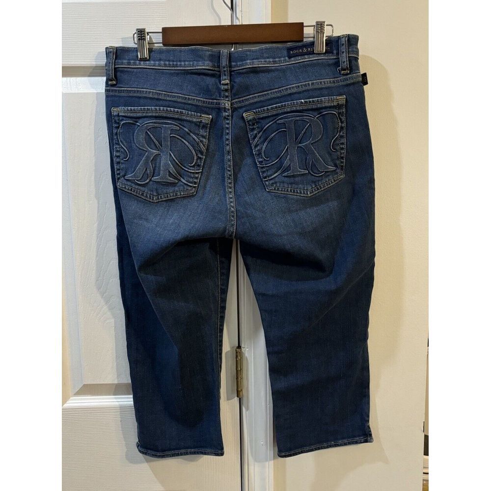 Rock & Republic Roskilde Capri Jeans Women's‎ Sz 14 Mid Rise - Picture 2 of 7